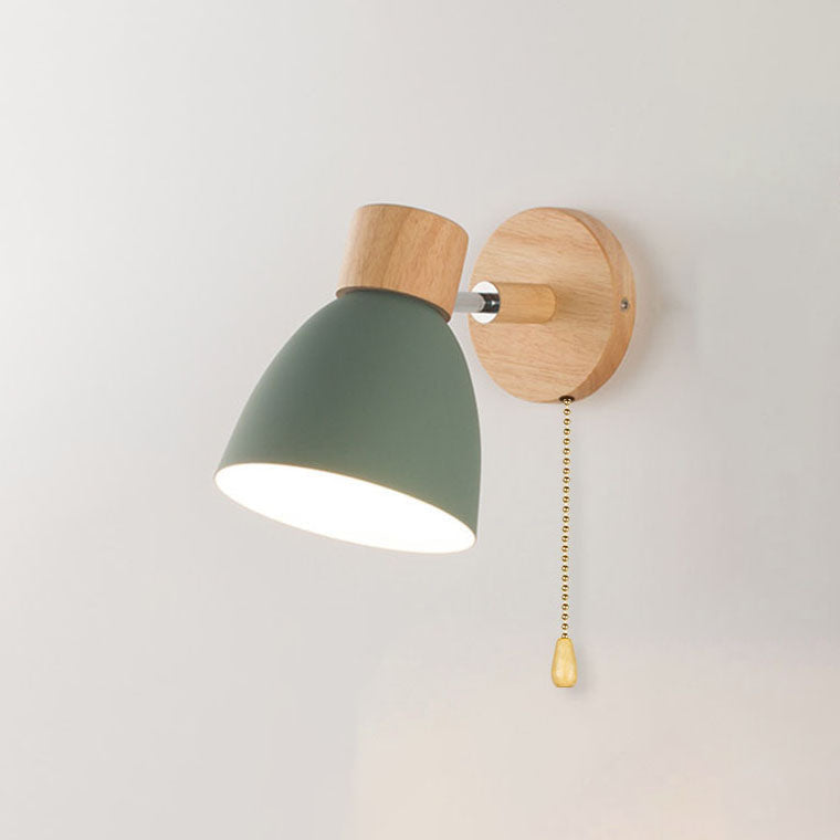 Modern Minimalist Wooden Cone LED Wall Sconce | 1-Light Lasson Living