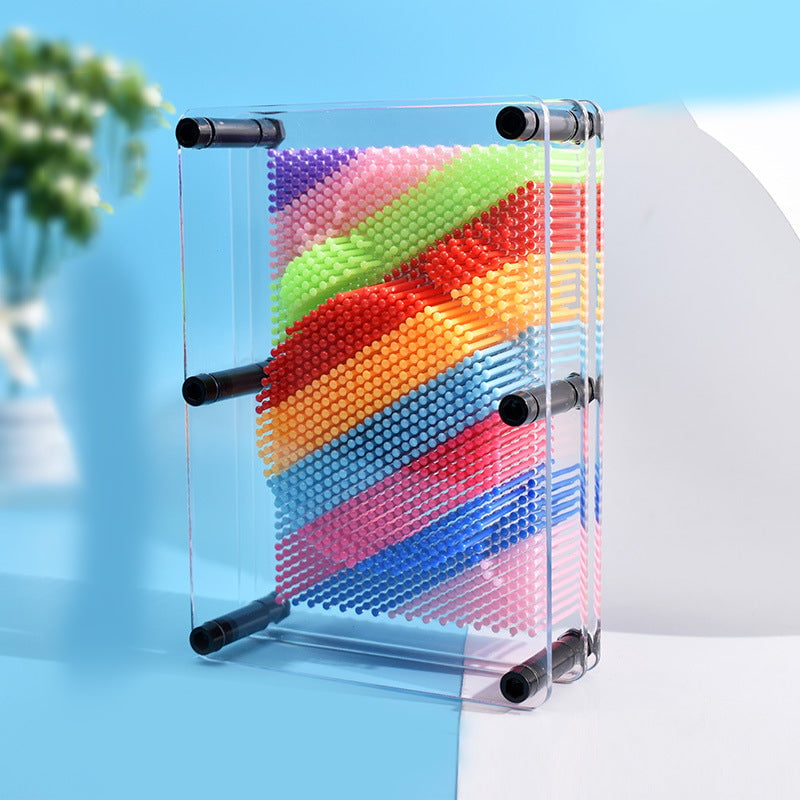 3D Pin Art Toy Plastic Board | Imprints Hands, Faces & Objects into 3D Shapes | Reusable Desk Decompression Toy 9