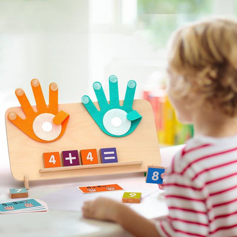 Finger Counting Math Board Wood | Montessori Numbers Counting Toy for Kids | Teaches Addition, Subtraction and Number Recognition 9