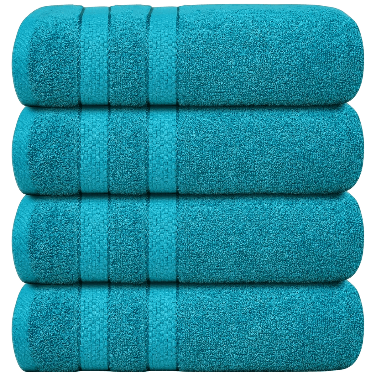 Jumbo Bath Towel Set, 4-Piece | Solid Colour, 12 Shade Options | Quick-Dry, Machine Washable, Coordinated Bathroom Set 34