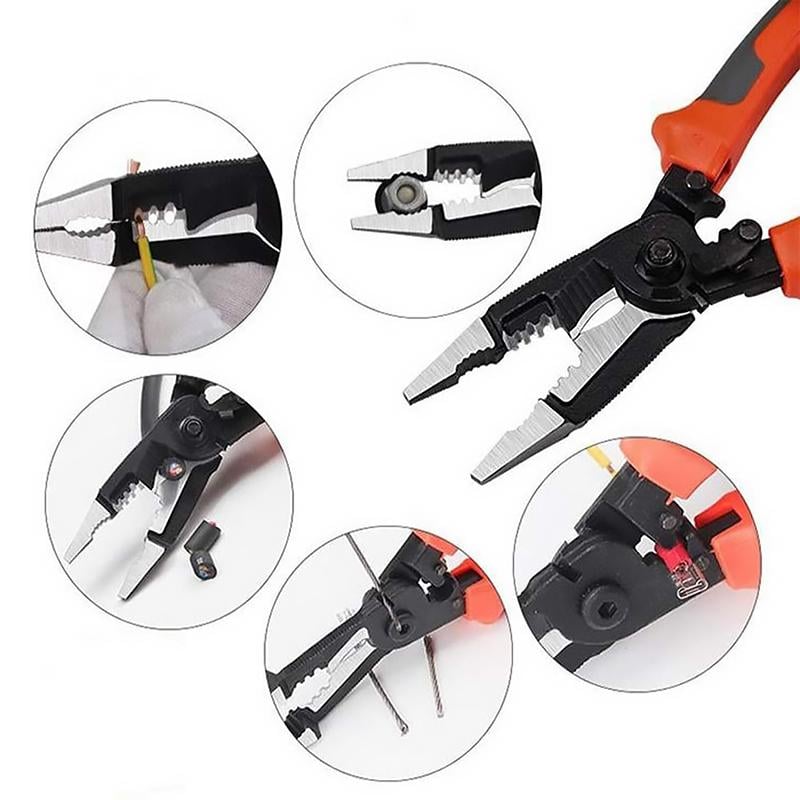Electrician Pliers Multifunctional Steel Alloy Anti-Slip with Safety Lock 5