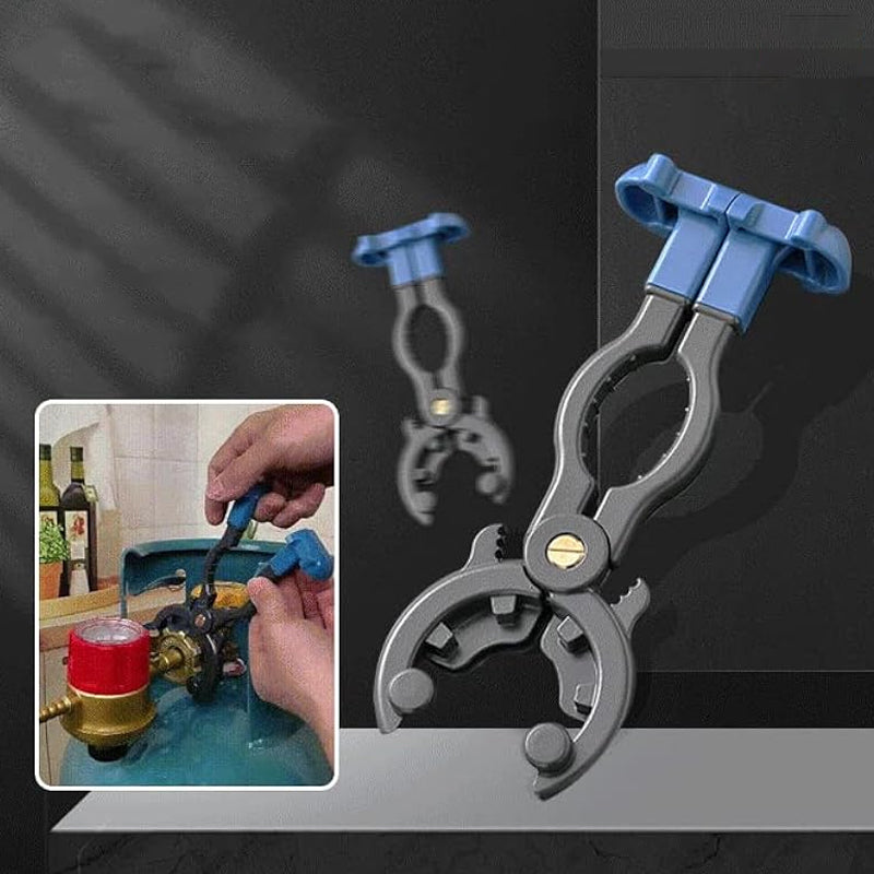 3-in-1 Adjustable Wrench Aluminium Alloy | Propane Valve, Nut & Bottle Opener Tool | Non-Slip Grip Handle for Easy Use