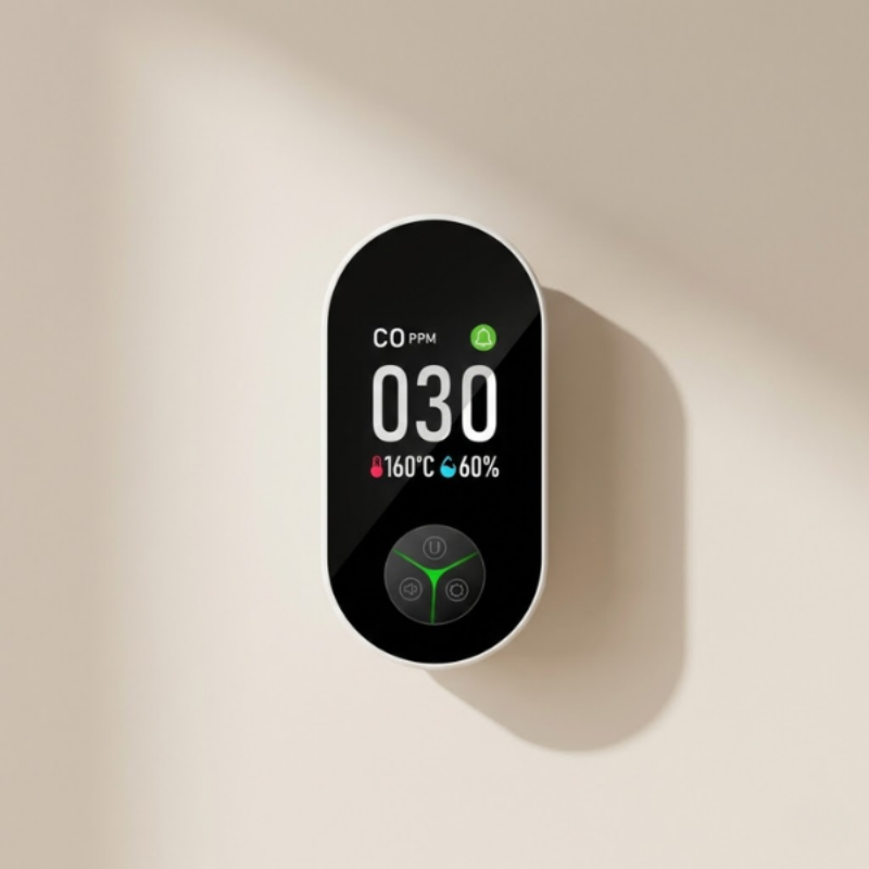 3-in-1 Carbon Monoxide Detector | Temperature & Humidity Display
