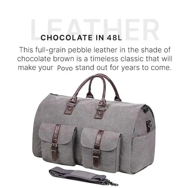 3-in-1 Convertible Duffle Bag | Garment Bag with Shoe Compartment & Multiple Pockets | Wrinkle-Free Travel Organiser