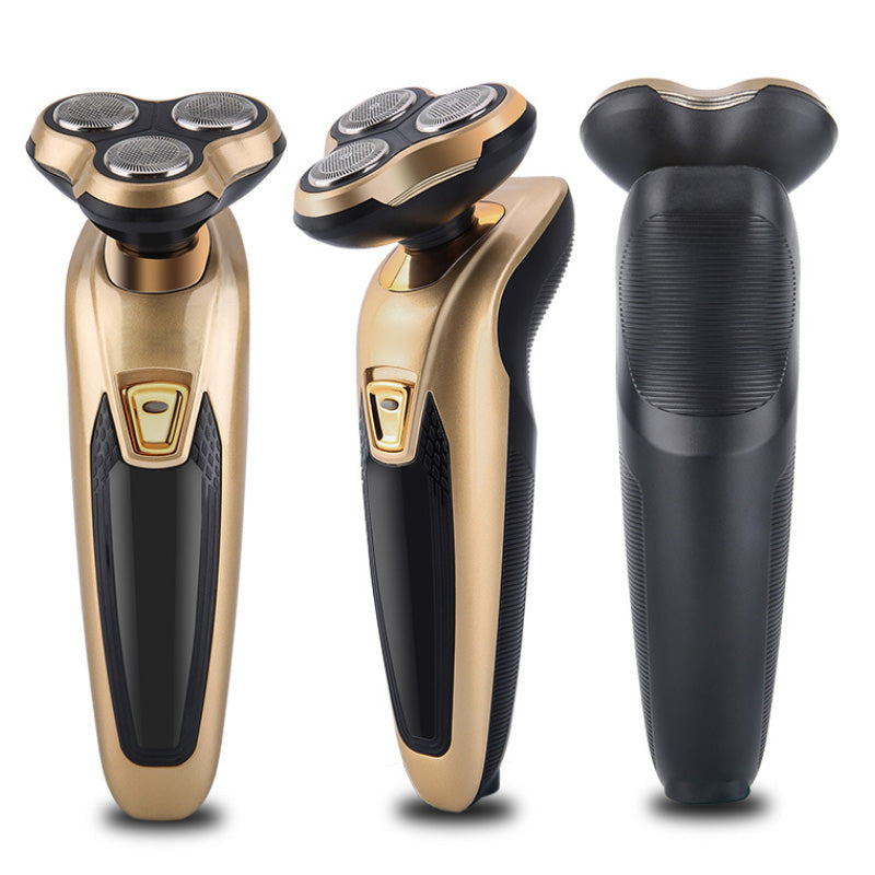 3-in-1 Electric Shaver for Men | Rotating Blades, Nose & Sideburn Trimmer | Rechargeable, Waterproof Wet & Dry Use