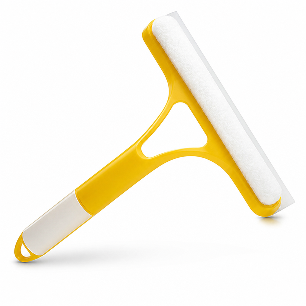 3-in-1 Glass Cleaning Tool with Silicone Wiper | Sprays, Scrubs and Dries in One Sweep | Streak-Free Shine for Glass and Windows