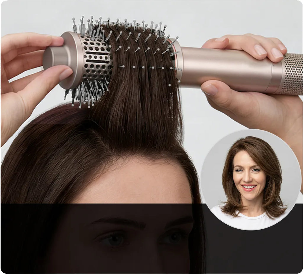 3-in-1 Hot Air Styling Brush | 1100W Motor, 500M Negative Ions | Dries, Smooths & Boosts Volume in One Fast Step