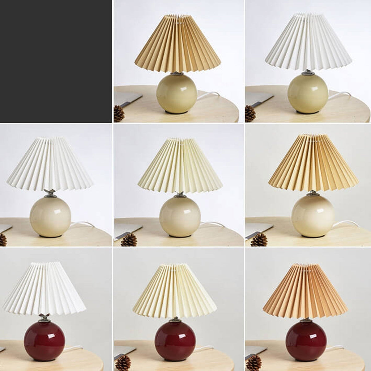 Nordic Ceramic Pleated Table Light | 1-Light Lasson Living