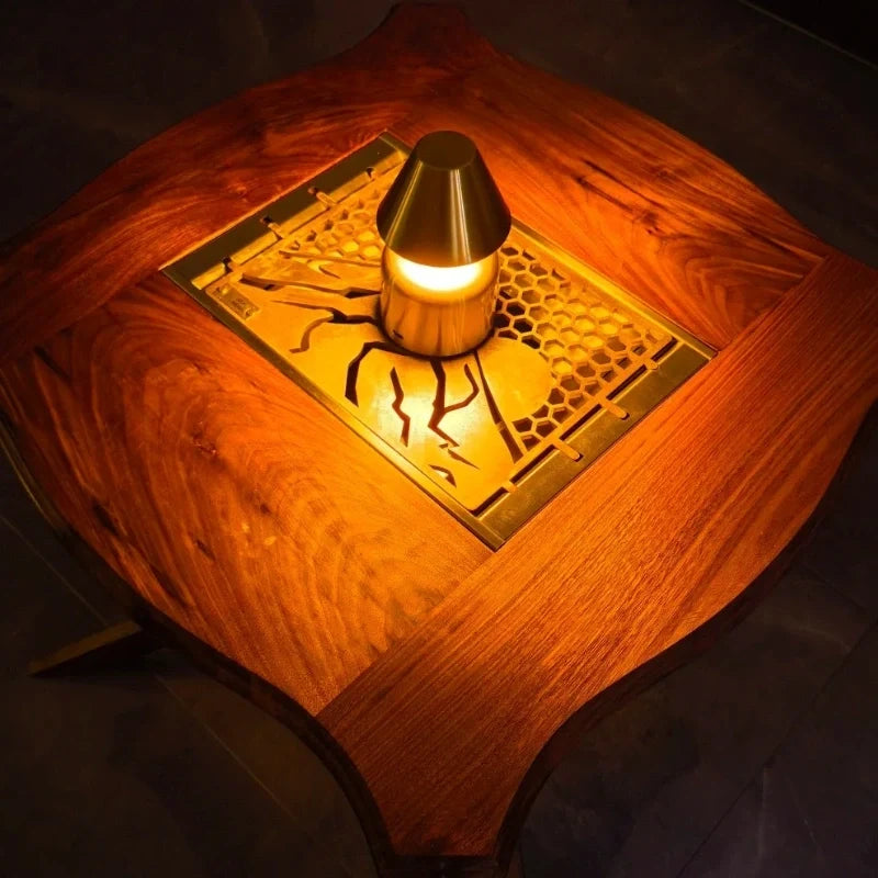 Cordless Table Lamp Wrought Iron 15 x 10 x 9 cm | Dome, Drum, Halo, Orbit, Cone | Dimmable Rechargeable Ambient Light 20