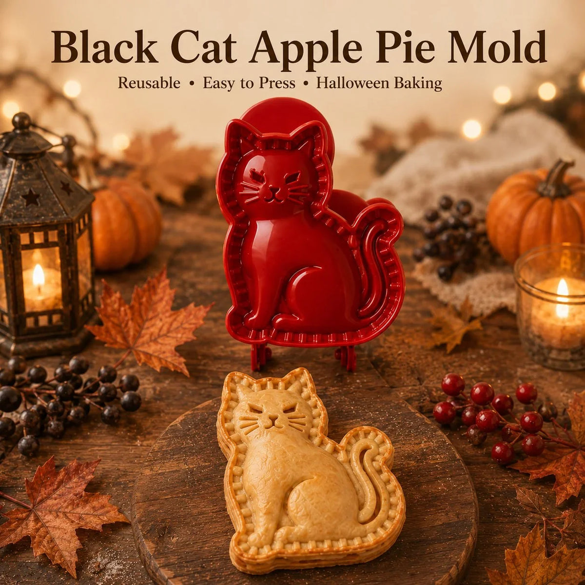 Halloween Hand Pie Mold Set | 8 Spooky Shapes, Snap & Seal Hinged Design | Plastic, Oven-Safe Prep for Hand Pies 9