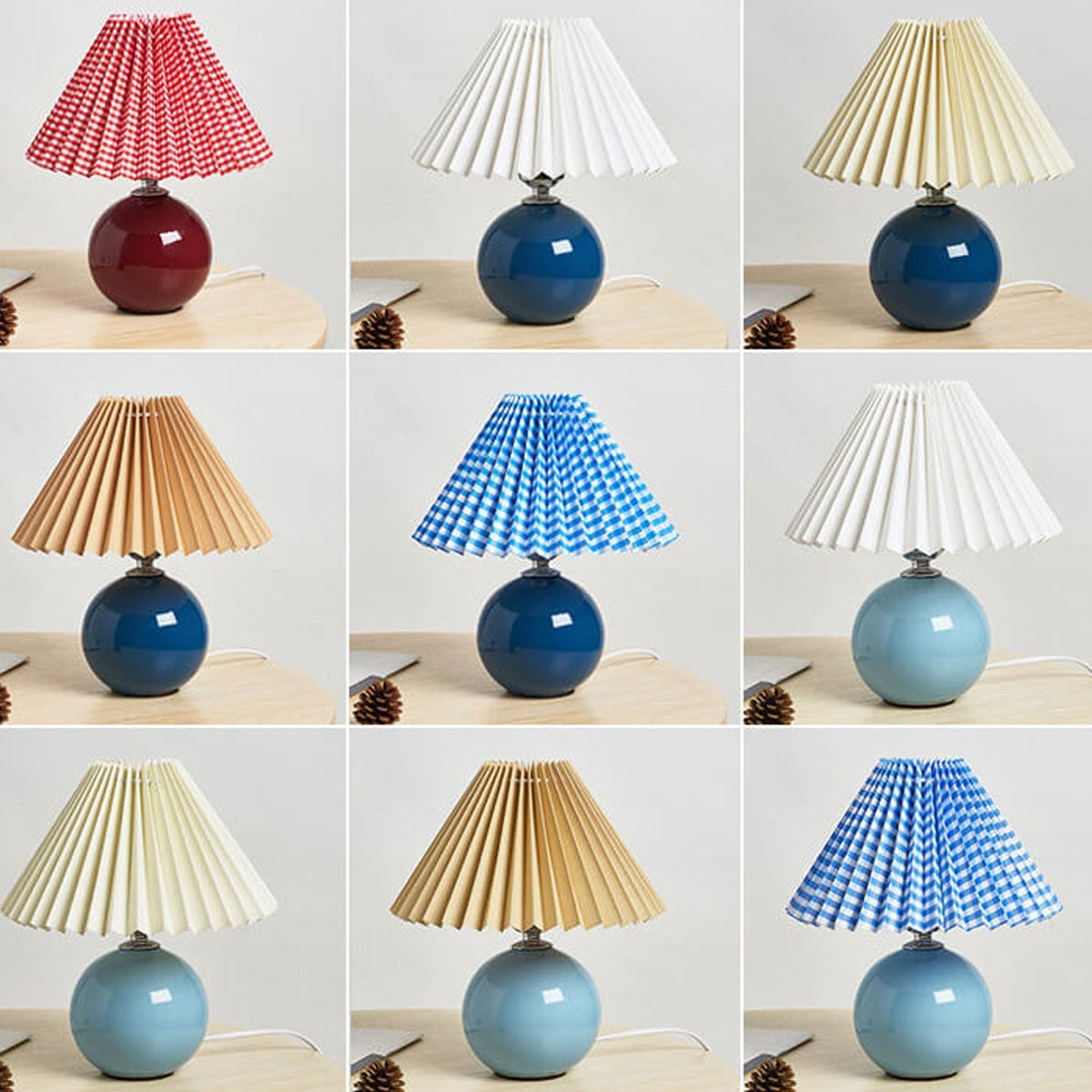 Nordic Ceramic Pleated Table Light | 1-Light Lasson Living