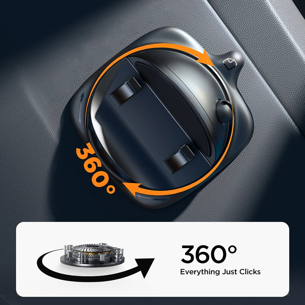 360° Rotating Car Phone Mount | Adjustable Dashboard & Air Vent Holder | Tool-Free Install, Universal Phone Fit