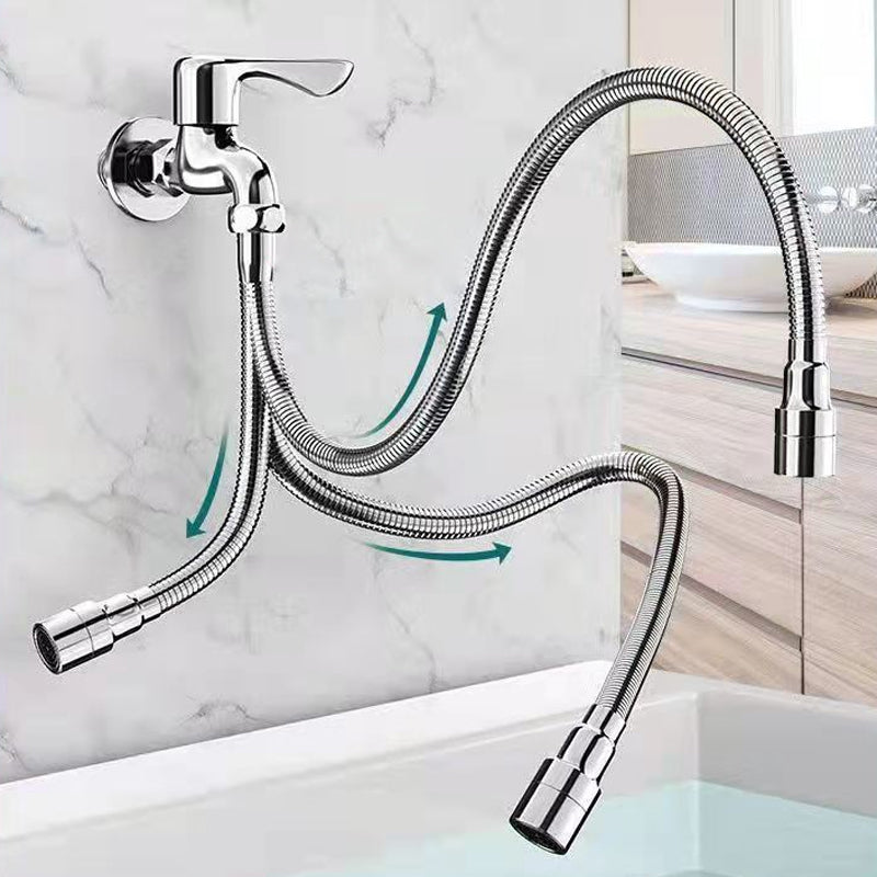 360° Rotating Faucet Extender Stainless Steel | Flexible Bendable Nozzle, Non-Slip Knurled Grip | Splash-Free Washing
