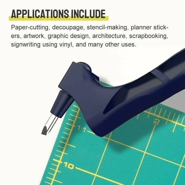 360° Rotating Precision Craft Cutter | Stainless Steel Blade for Paper, Vinyl & Stickers | Ergonomic Ambidextrous Grip