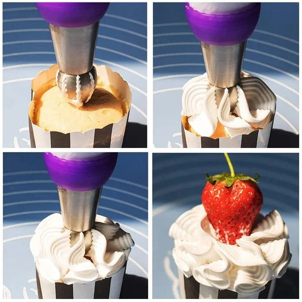 Flower Icing Piping Nozzles | Set Of Three Ball Tips