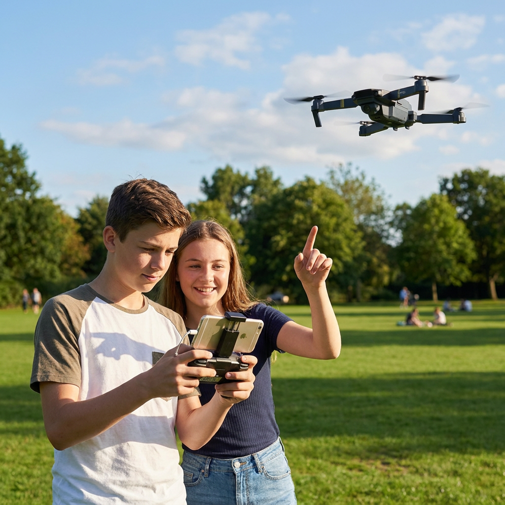 Camera Drone Quadcopter 4K Foldable Mini Foldable Mini Remote Control — in use