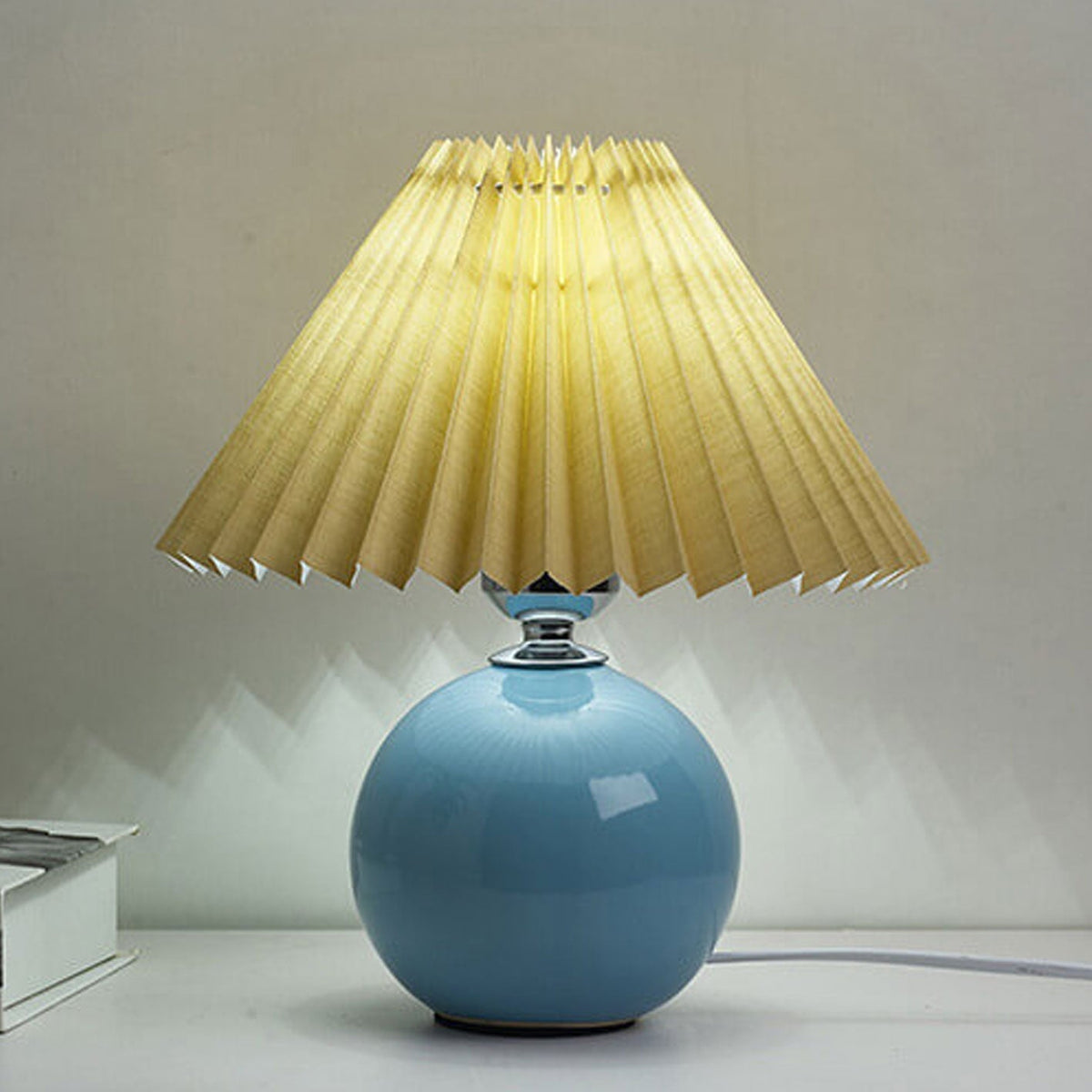 Nordic Ceramic Pleated Table Light | 1-Light Lasson Living