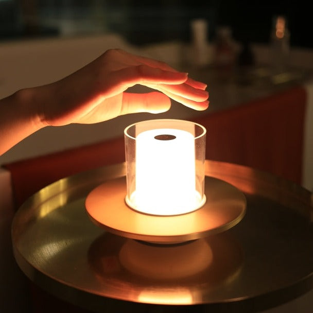 Candle Lamp Steel 16 x 10 cm | Gesture-Control Dimming | Cordless Rechargeable, Gold or Silver, 10-18 Hour Battery 2