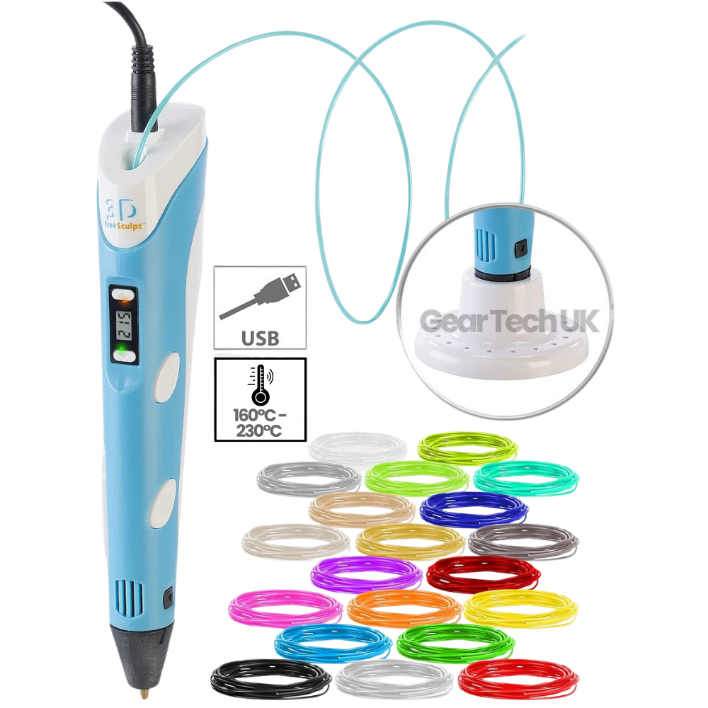 3D Printing Pen | Adjustable Temperature & Speed Control | 100m PLA Filament Included for Creative Drawing and Craft Projects 7