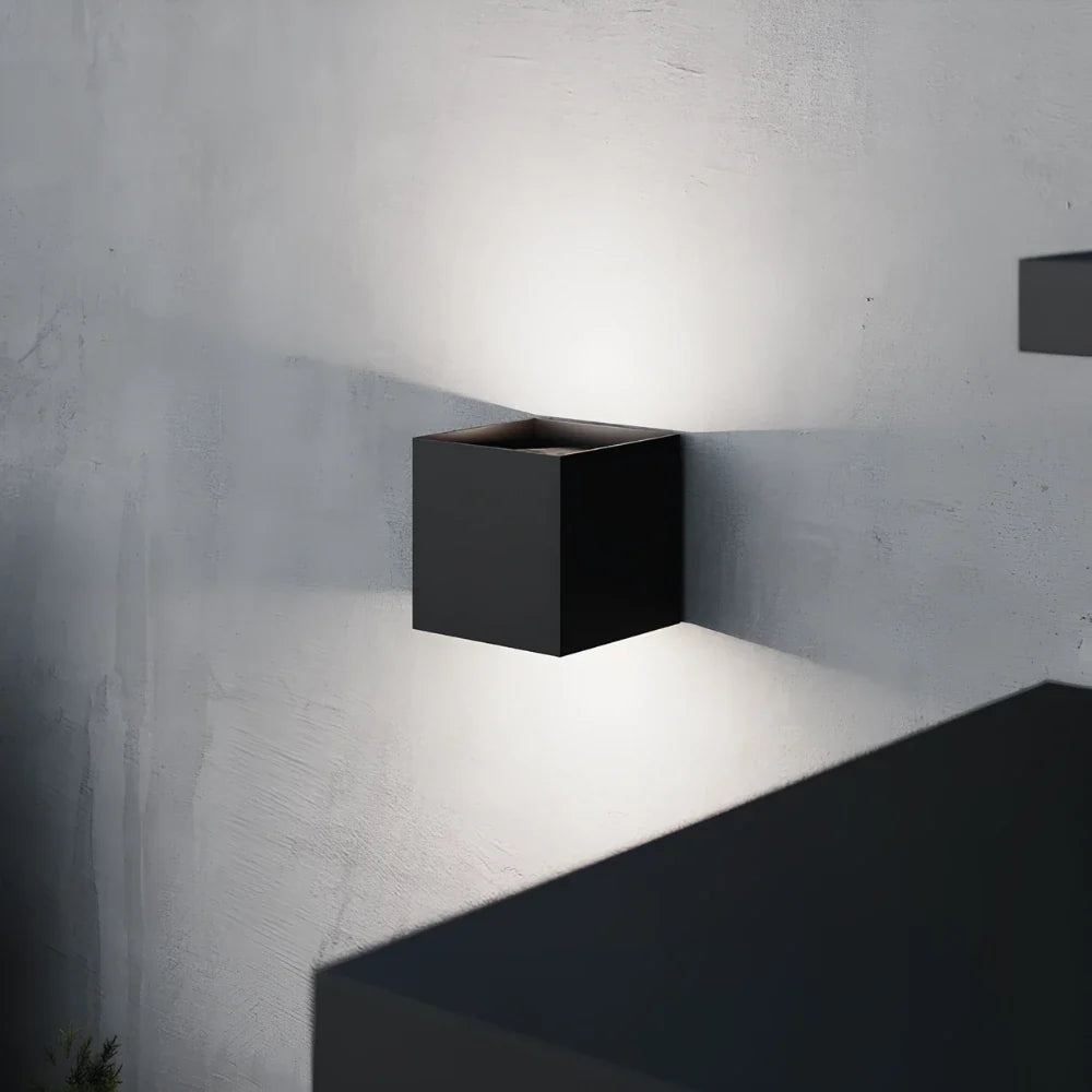 Adjustable Wall Light Aluminium 10 x 10 cm | Hardwired or USB Rechargeable, 4 Colours | 100° Tilt, Waterproof Outdoor Use 2