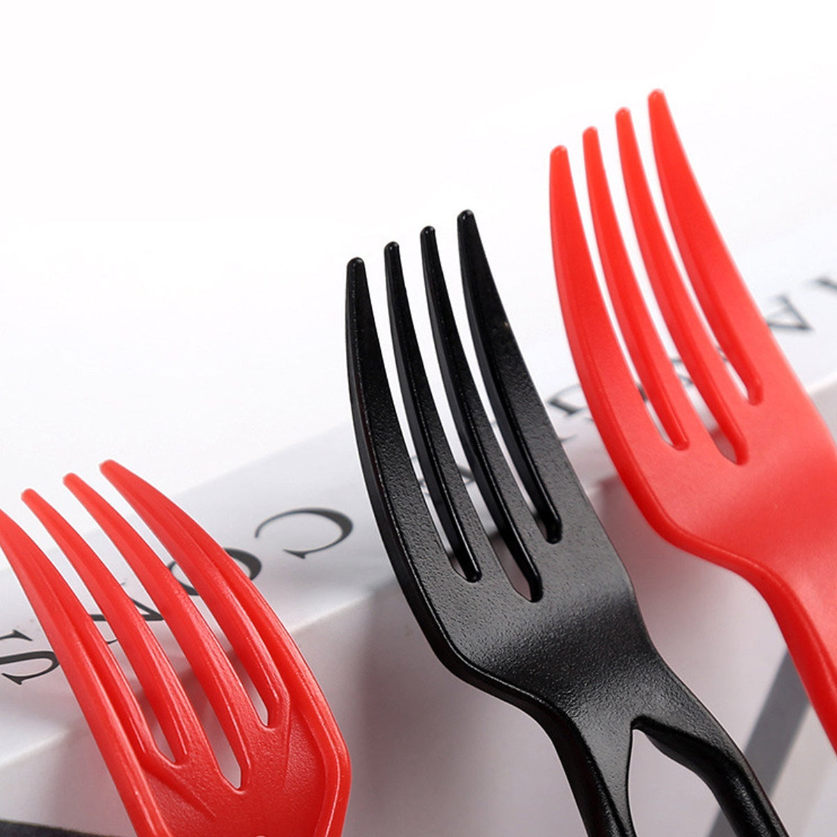 2-in-1 Chopsticks and Fork Utensil Set, Plastic | 50 Piece Pack, Reusable | Space-Saving Dual-Function Design for Every Meal 7
