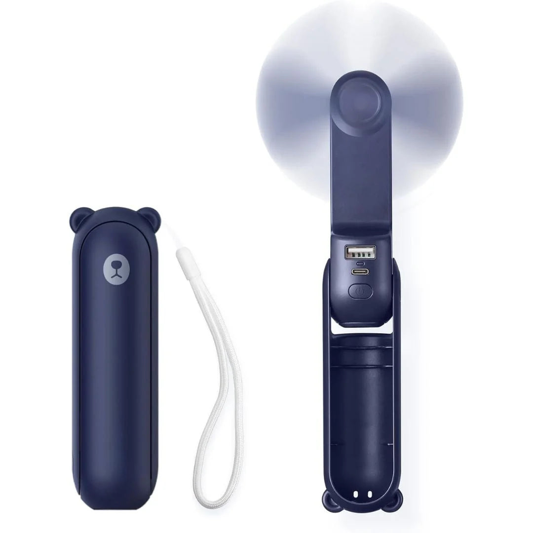 3 In 1 Handheld Mini Fan | USB Rechargeable, Foldable Design & Ideal for Travel, Camping, and Outdoor Activities 8