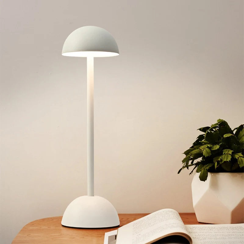 Rechargeable Table Lamp, Iron, 34 x 10 cm | White or Black, Stepless Dimmer | Cordless 10-16 Hour Battery, 3 White Tones 4