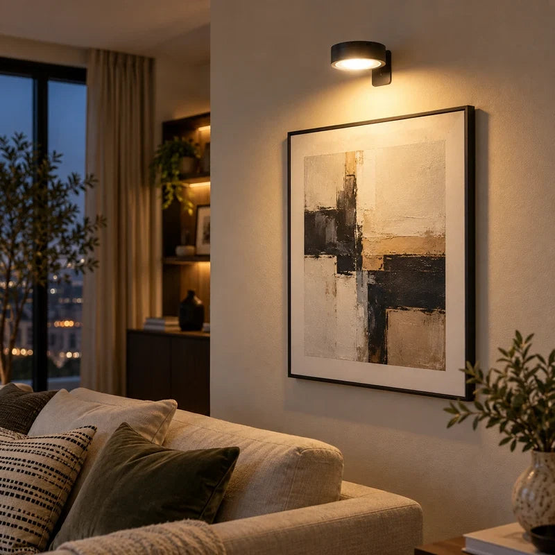 Cordless Picture Light ABS and PC | Dimmable 3-Tone LED, USB Rechargeable, Remote Included | Wireless Art Illumination 8