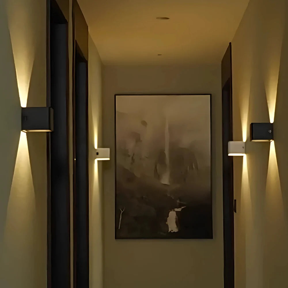 Adjustable Wall Light Aluminium 10 x 10 cm | Hardwired or USB Rechargeable, 4 Colours | 100° Tilt, Waterproof Outdoor Use 28