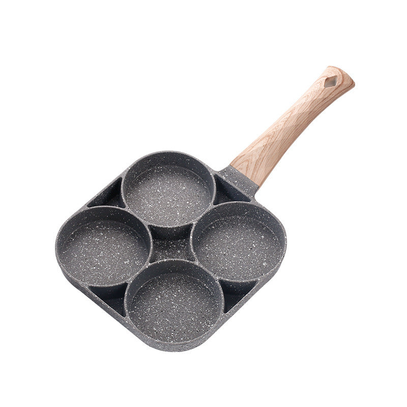 4-Section Frying Pan with Non-Stick Coating | Cook Eggs, Bacon and More at Once | Gas and Induction Hob Compatible