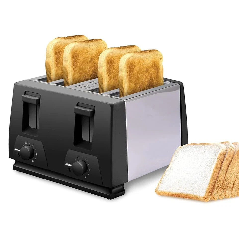 4-Slice Wide Slot Toaster | Adjustable Browning Toaster