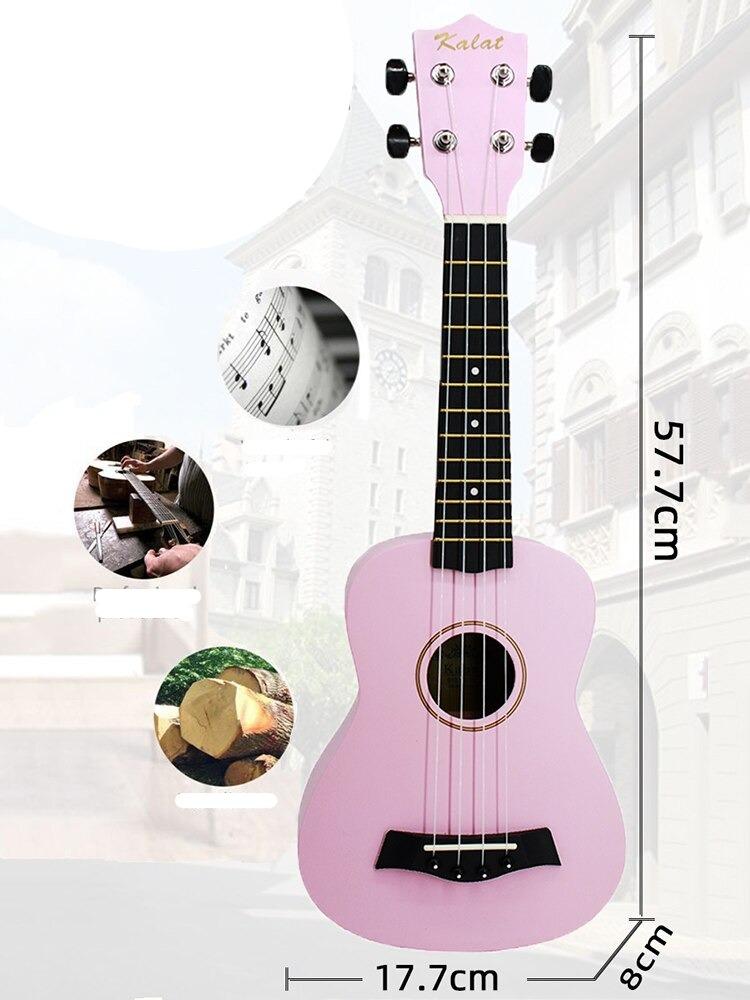 4 String Mini Guitar Mahogany Body | Compact Travel Size | Soft Mellow Tone for Beginners and Professionals Alike