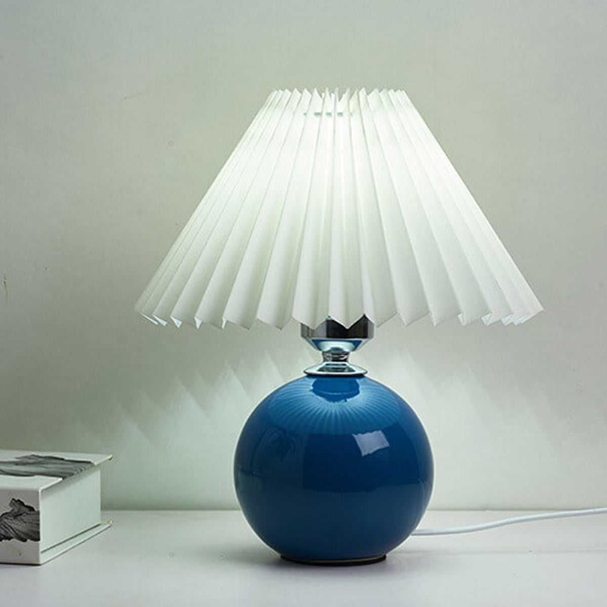 Nordic Ceramic Pleated Table Light | 1-Light Lasson Living