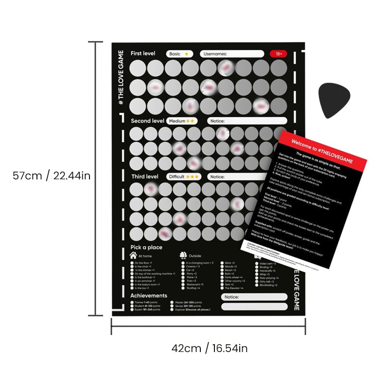 Couples Scratch Off Poster | 100 Illustrated Date Ideas & Bucket List Challenges | Eco-Friendly Keepsake Gift Idea 1