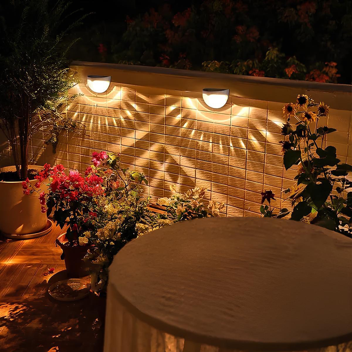 Solar Wall Lamp, Waterproof Build | Auto On/Off, Up to 8 Hours Warm White Light | 2, 4 or 10 Pack, Black or White 3