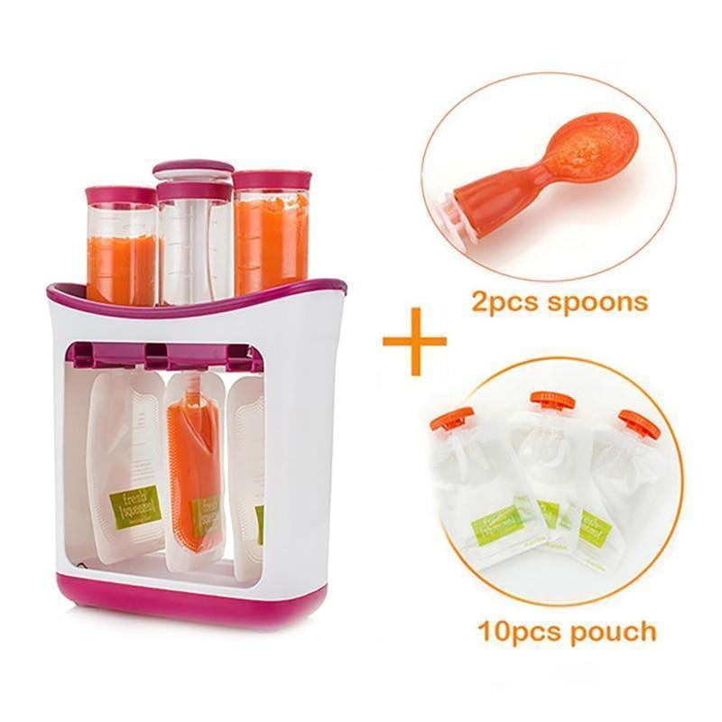 Baby Food Maker Squeeze Station Organic Puree with Reusable Pouches 1