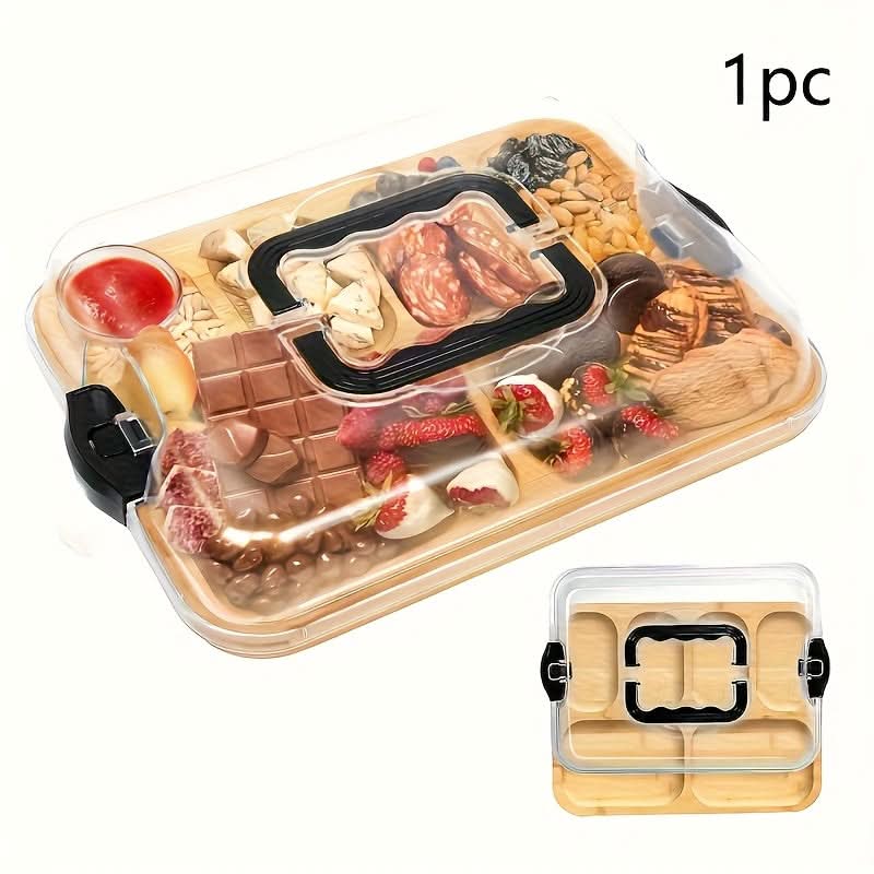 Cheese Board Portable Dual-Surface Reversible with Snap-On Closure 6