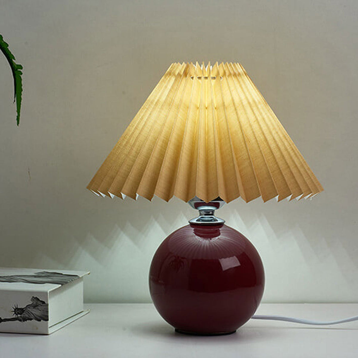 Nordic Ceramic Pleated Table Light | 1-Light Lasson Living