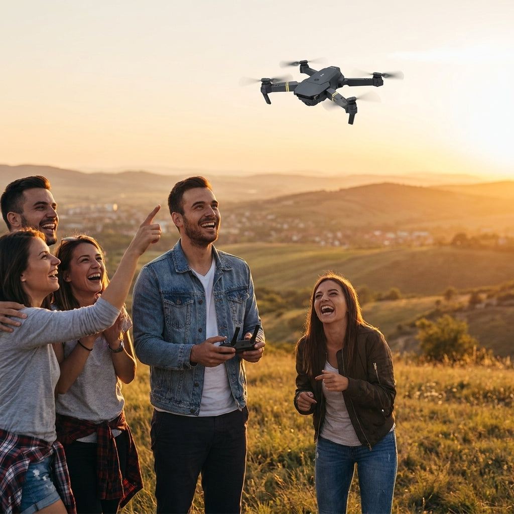 Camera Drone Quadcopter 4K Foldable Mini Foldable Mini Remote Control — in use