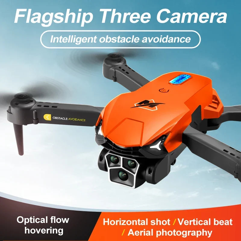 4K Camera Drone Triple-Lens | Brushless Motor & Optical Flow Hover Stabilisation | One-Click Return Foldable Design