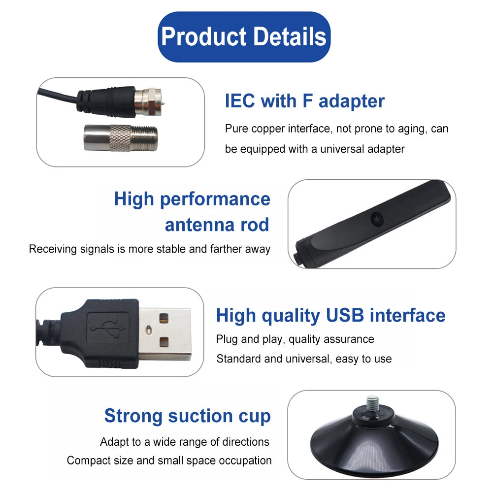 4K Digital TV Antenna with Signal Booster - Smart TV Compatible | Indoor HD Antenna 5