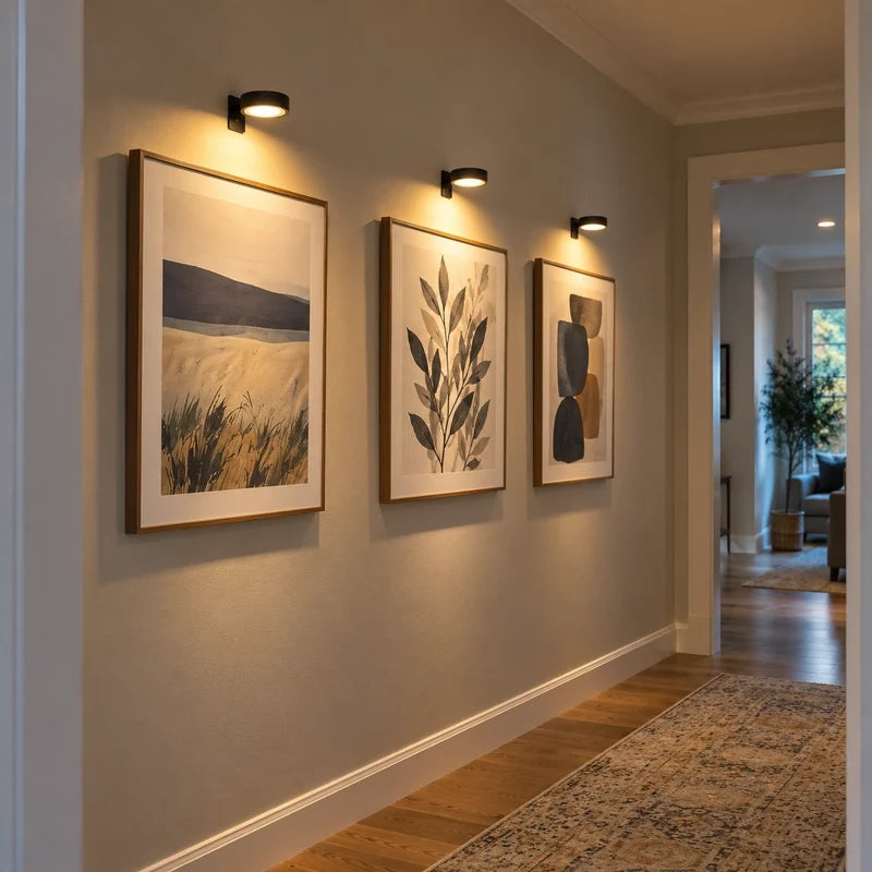 Cordless Picture Light ABS and PC | Dimmable 3-Tone LED, USB Rechargeable, Remote Included | Wireless Art Illumination 5