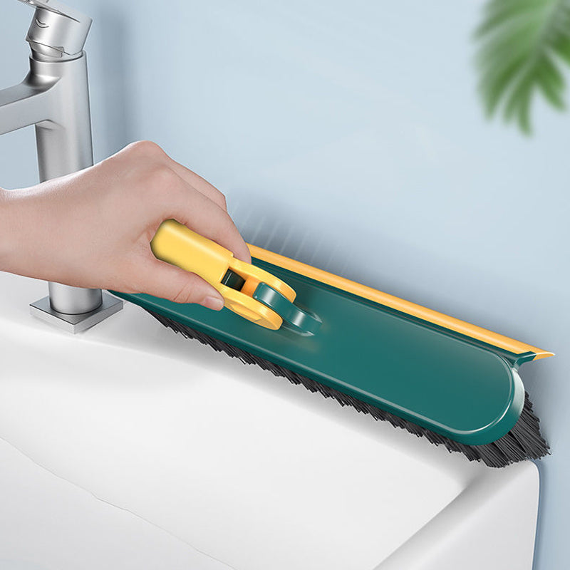 2 in 1 Floor Scrub Brush | PP Bristle and Rubber Scraper Combo | Detachable Head, Hanging Hole, Non-Slip Handle 4