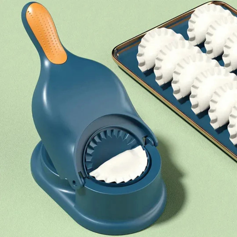 Dumpling Maker Dough Cutter & Mould Set, Non-Stick, Food-Safe | 4 Colours | Cuts and Seals Dumplings in One Press 2