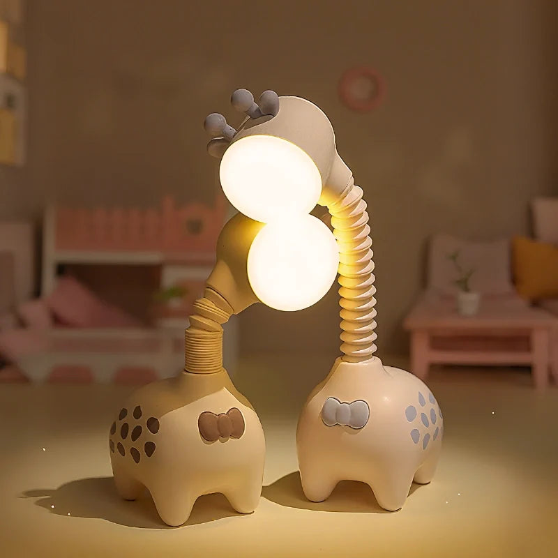 Flexible Neck Night Light, 360° Poseable, ABS 19.5 cm | Pink, Beige, Green, Set of 3 | Rechargeable, Warm Glow 2