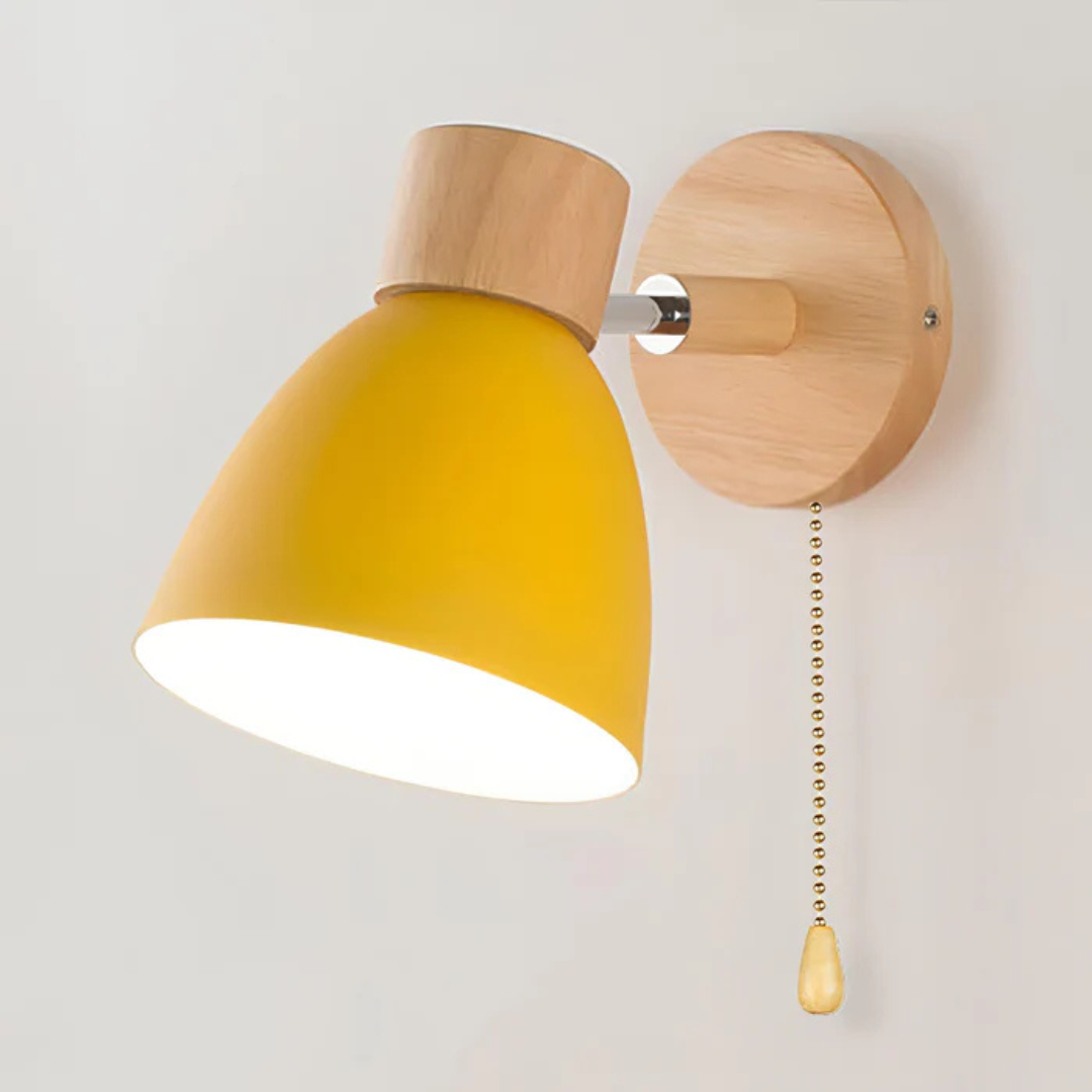 Scandinavian Wall Light Fixture Wood & Metal | E27 Socket, Minimalist Design | Easy Wall Mount, Ambient Accent Lighting 5