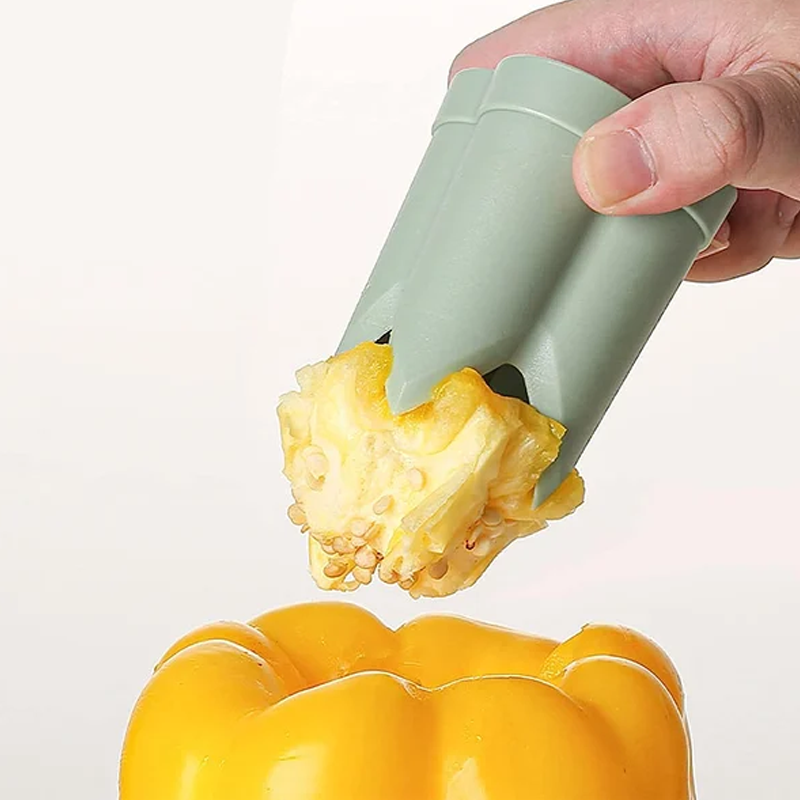 2-in-1 Pepper Corer ABS Plastic | Finger-Friendly Core Remover | Removes Seeds From Peppers, Tomatoes & Cucumbers 7
