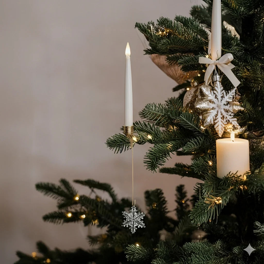 LED Christmas Tree Candle Lights, Crystal Ball & Icicle Shapes | Remote Control, Timer | 12/24/48 Pack, Flameless Flicker 2