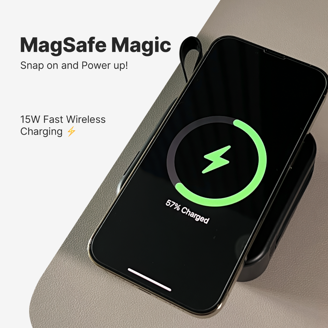 Wireless Charger Power Bank 5-in-1 Wall Plug Qi-Compatible with Built-In Cables 4