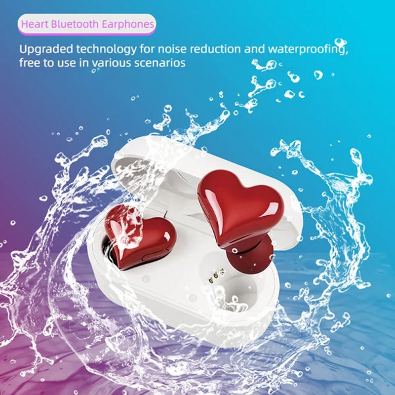 Heart-Shaped Wireless Earbuds for Women | Bluetooth 5.3, ENC Noise Cancelling & Touch Control | 24-Hour Battery Life 4